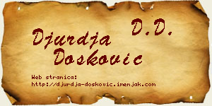 Đurđa Dosković vizit kartica